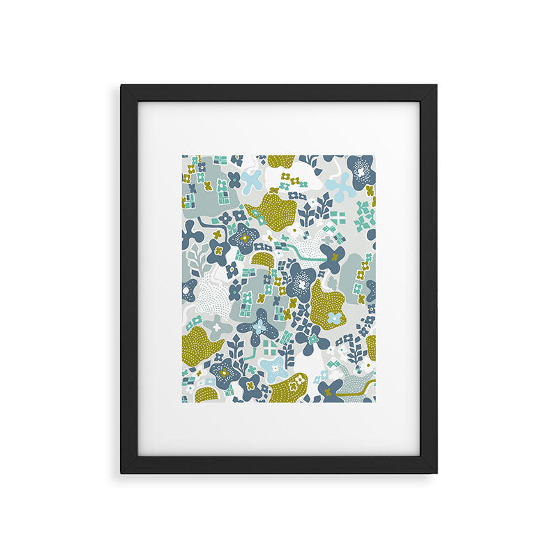 City life botanical park soft grey Framed Art Print Gallery Image 5