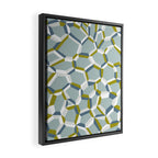 City life connections blue teal Framed Canvas Print Gallery Image 2