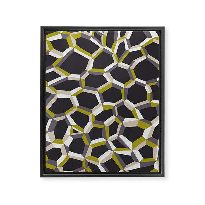 City life connections moonless night Framed Canvas Print Gallery Image 1