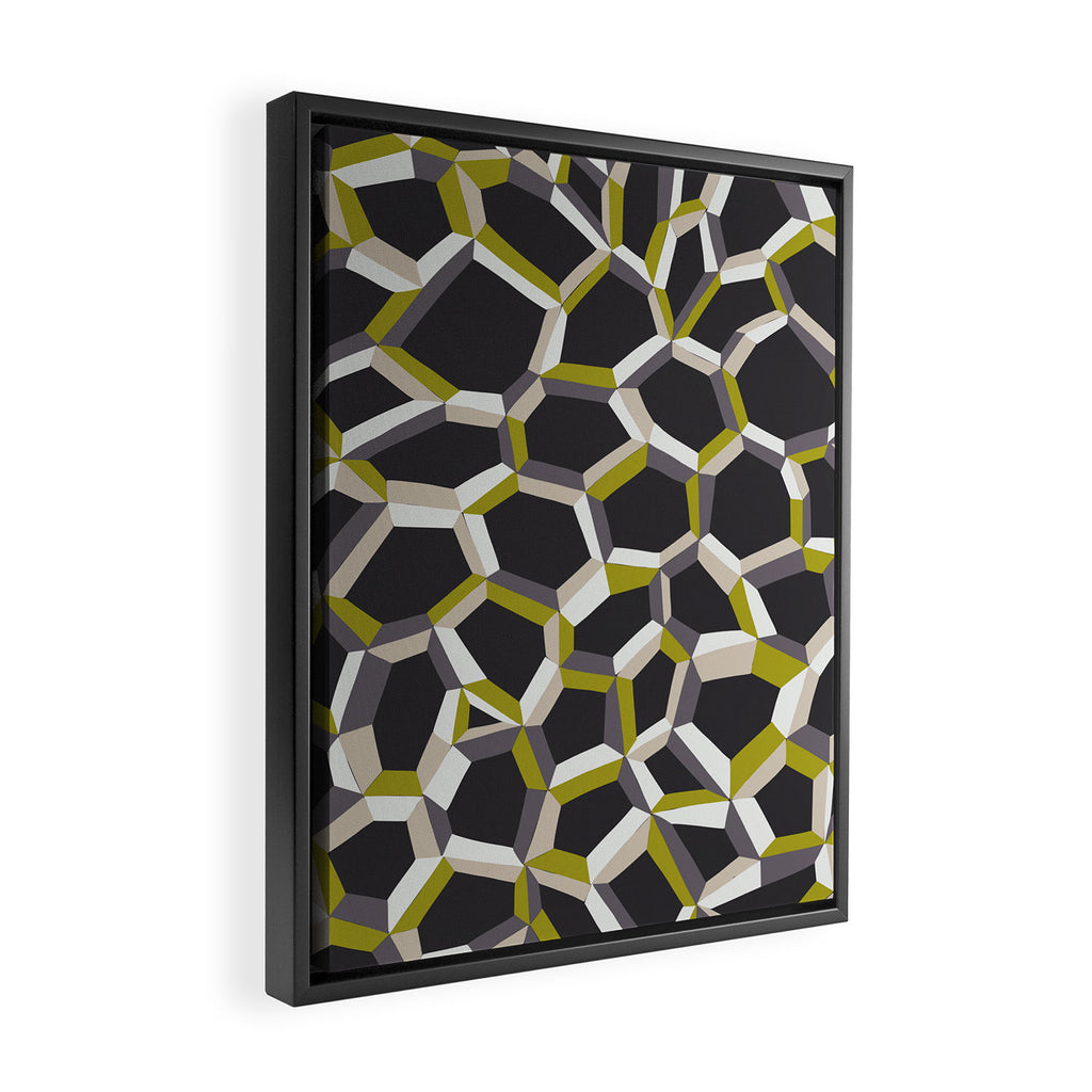 City life connections moonless night Framed Canvas Print Gallery Image 2
