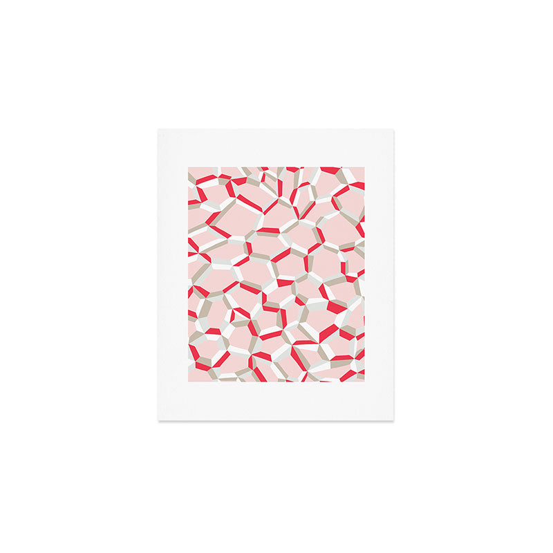 City life connections pearl pink Art Print Gallery Image 1
