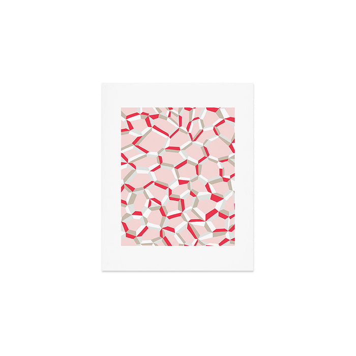 City life connections pearl pink Art Print Gallery Image 1