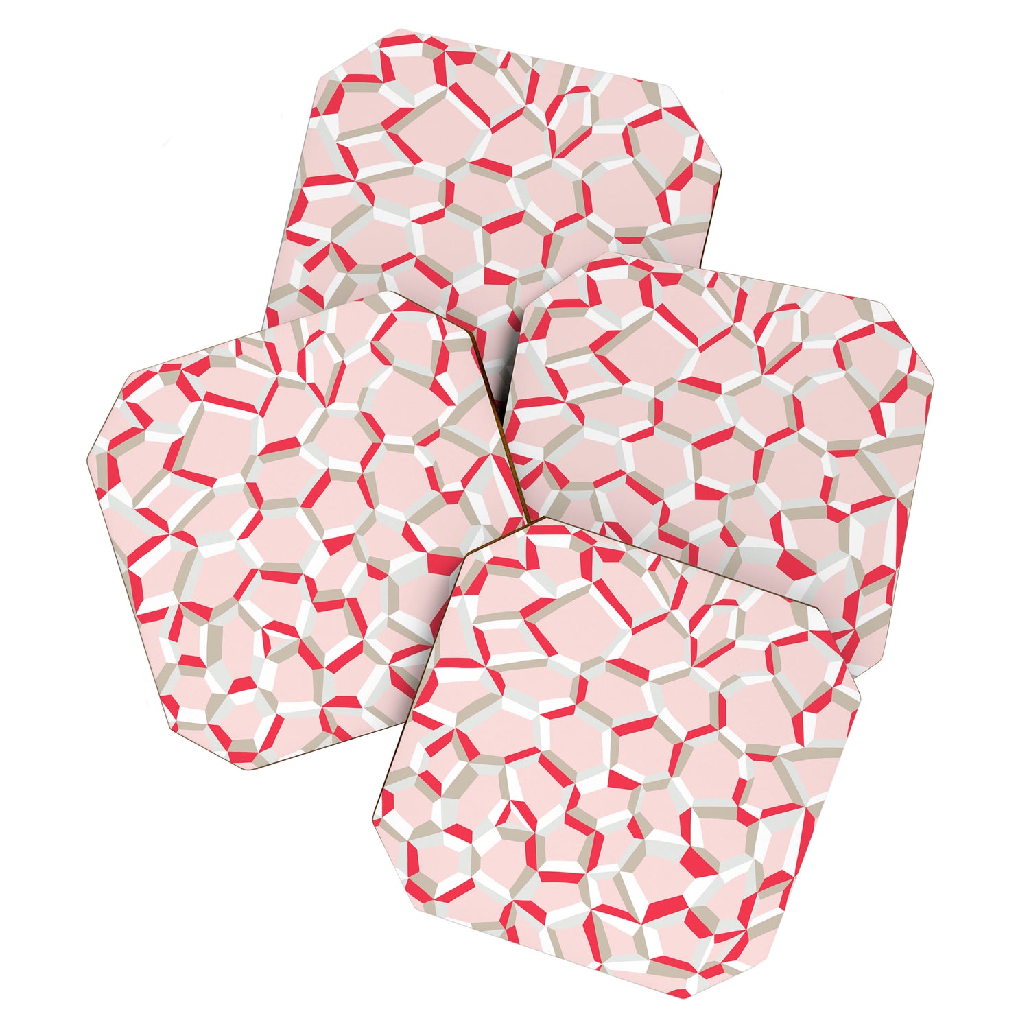 City life connections pearl pink Coaster Gallery Image 1