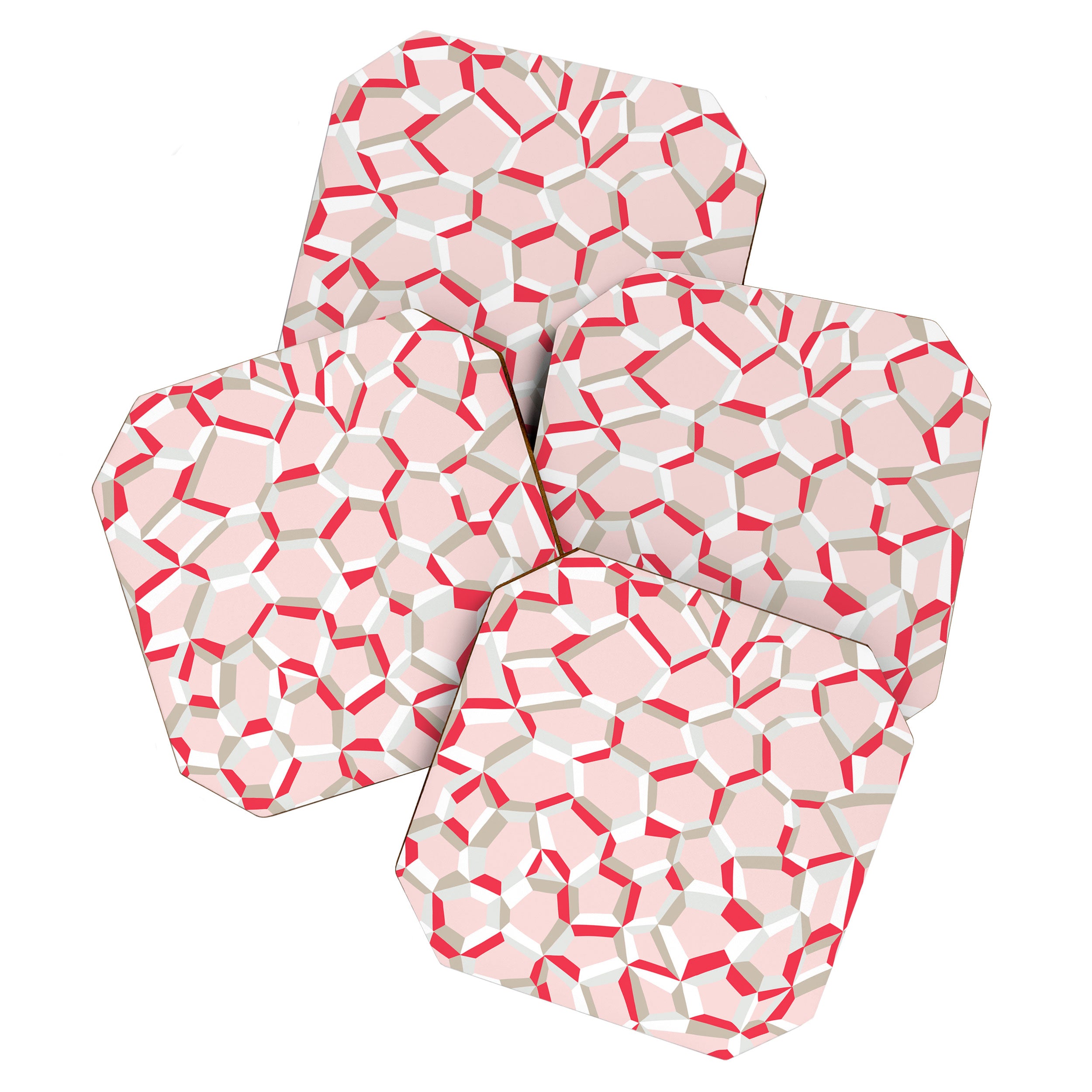 City life connections pearl pink Coaster Gallery Image 1