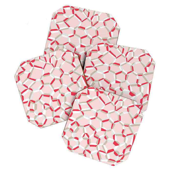 City life connections pearl pink Coaster Gallery Image 1