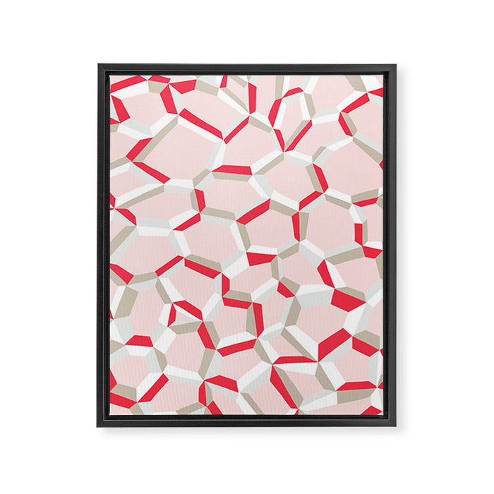 City life connections pearl pink Framed Canvas Print Gallery Image 1