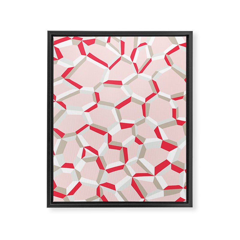 City life connections pearl pink Framed Canvas Print Gallery Image 8