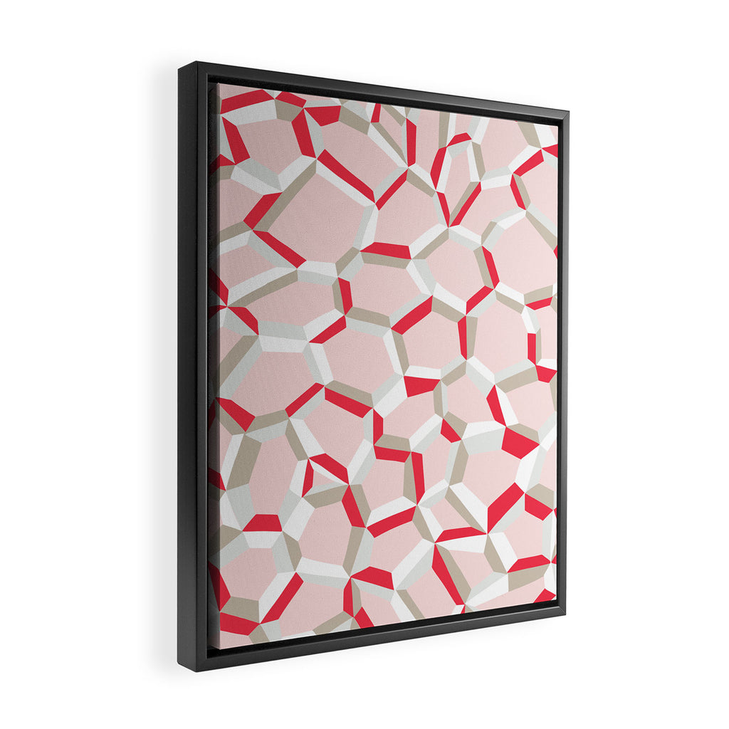 City life connections pearl pink Framed Canvas Print Gallery Image 2