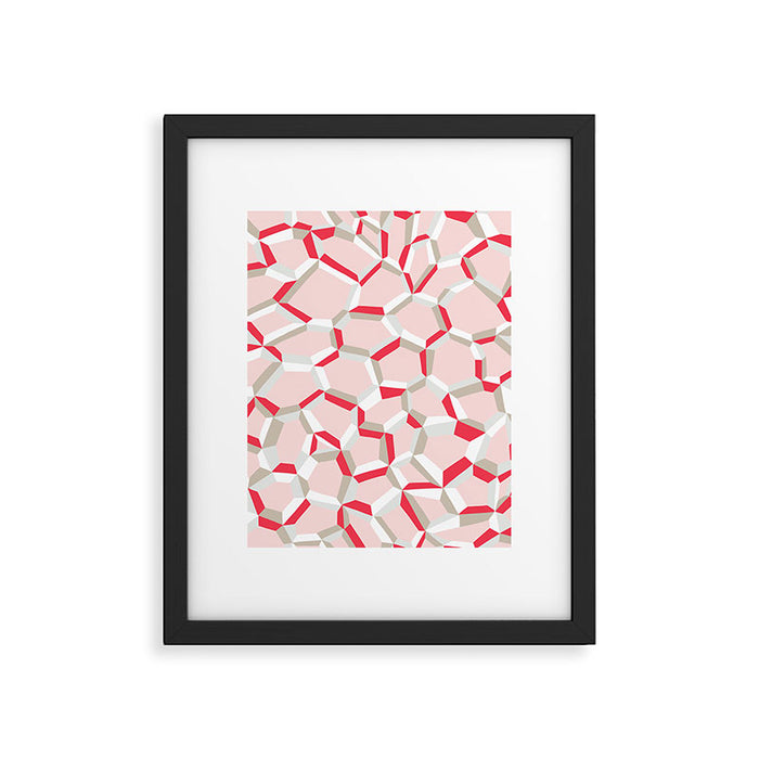 City life connections pearl pink Framed Art Print Gallery Image 1