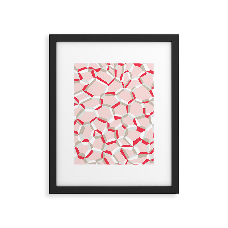 City life connections pearl pink Framed Art Print Gallery Image 6