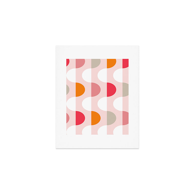 City life facade 2 pearl pink Art Print Gallery Image 1