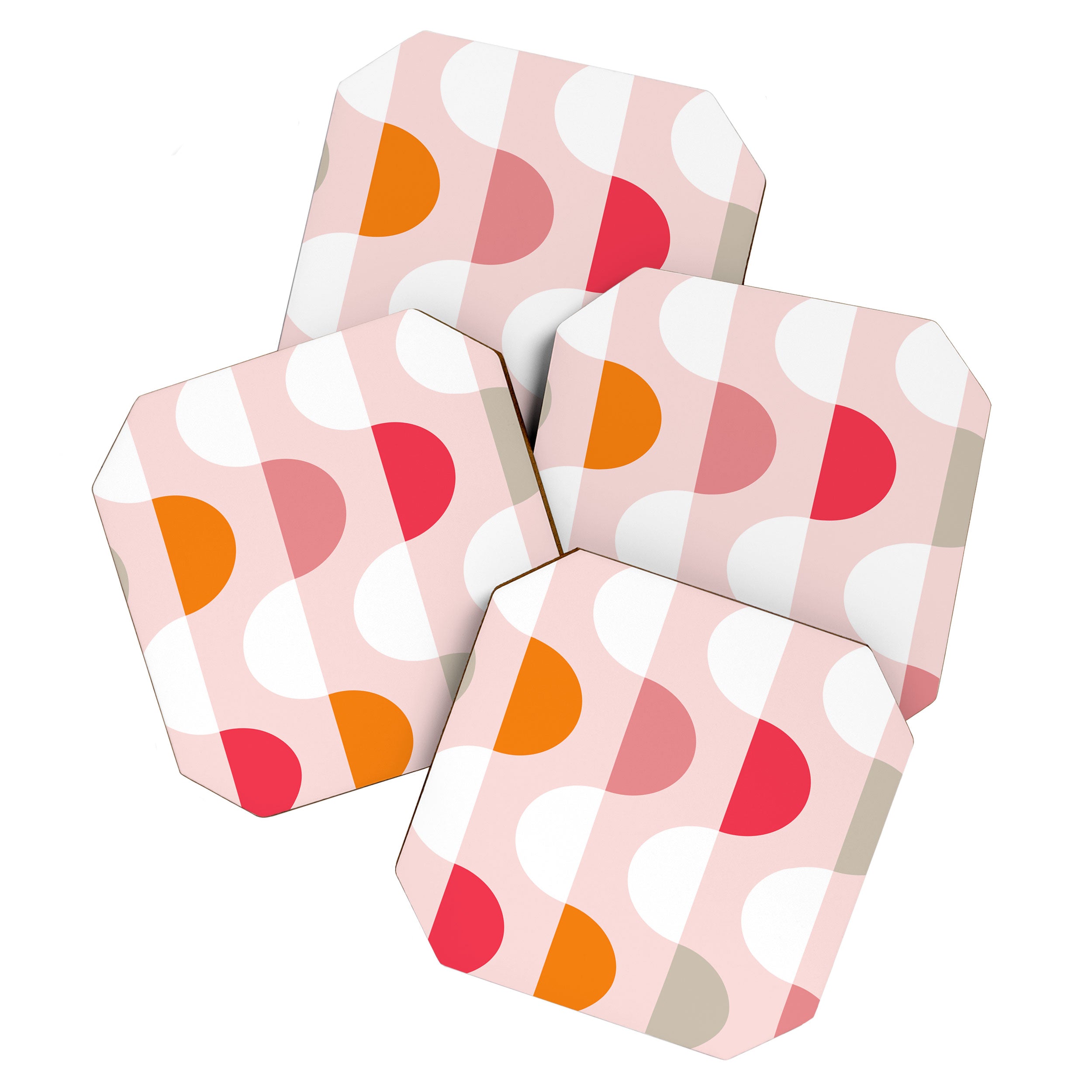 City life facade 2 pearl pink Coaster Gallery Image 1