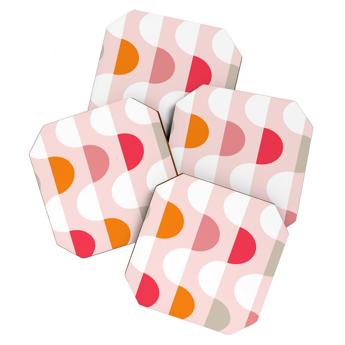 City life facade 2 pearl pink Coaster Gallery Image 1