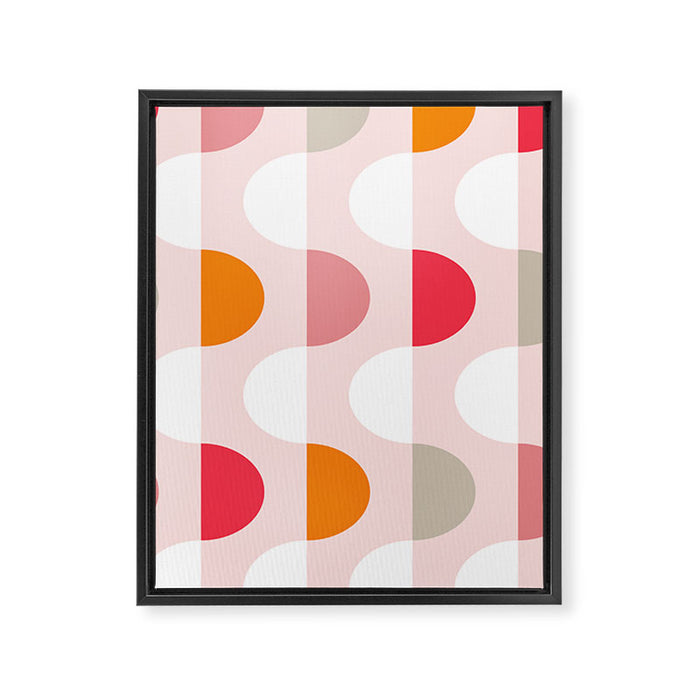 City life facade 2 pearl pink Framed Canvas Print Gallery Image 1