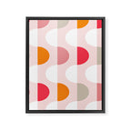 City life facade 2 pearl pink Framed Canvas Print Gallery Image 6