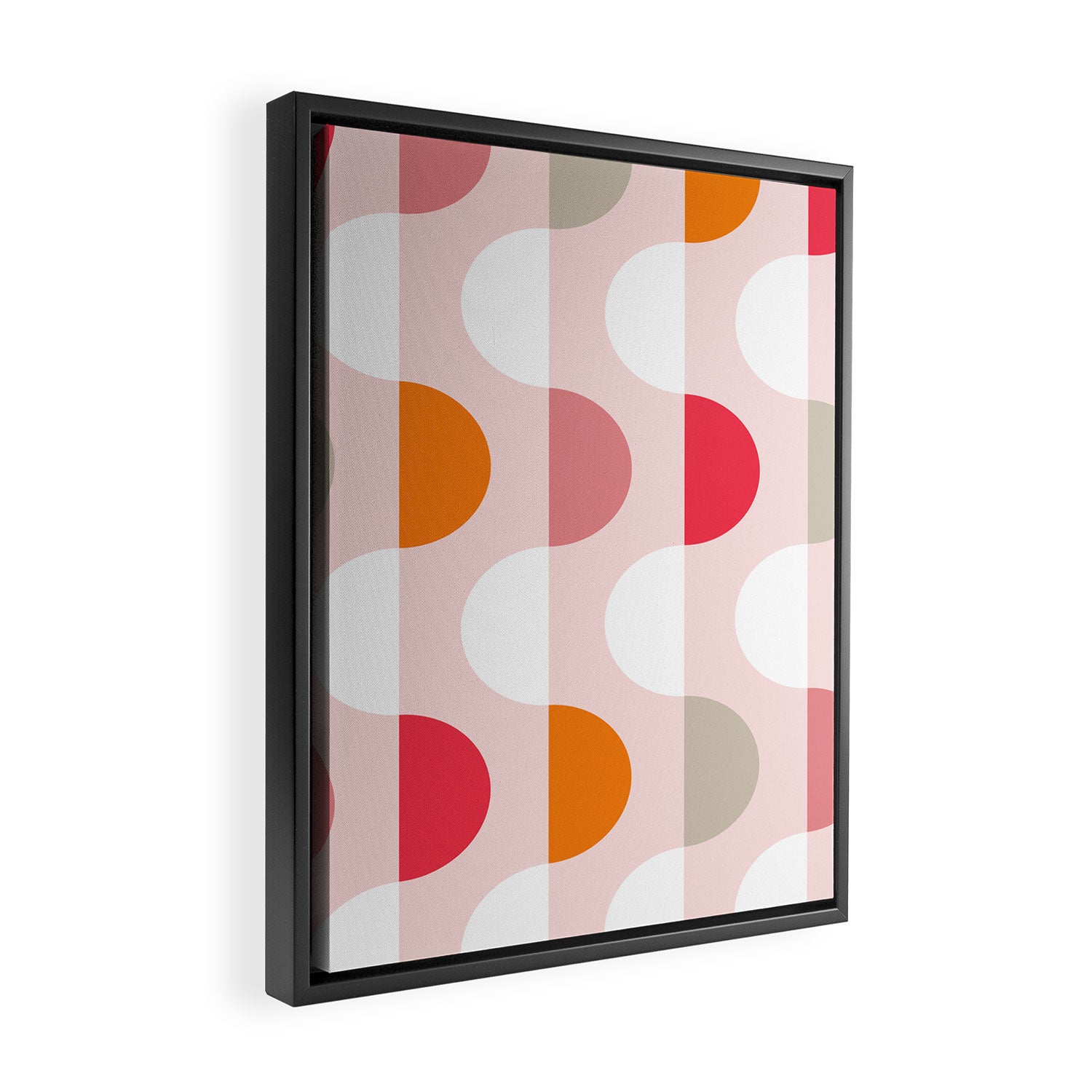 City life facade 2 pearl pink Framed Canvas Print Gallery Image 2