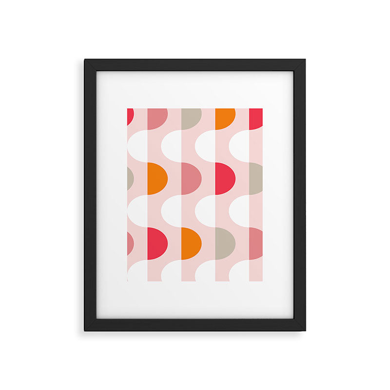 City life facade 2 pearl pink Framed Art Print Gallery Image 5