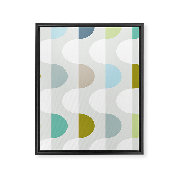 City life facade 2 soft grey Framed Canvas Print Gallery Image 1