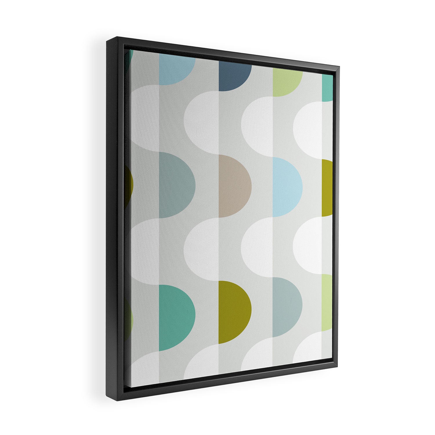 City life facade 2 soft grey Framed Canvas Print Gallery Image 2