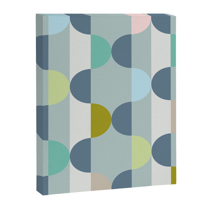 City life facade blue teal Canvas Print Gallery Image 1