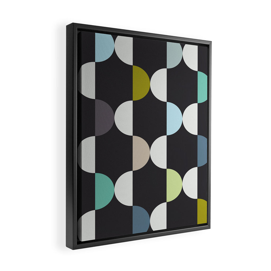 City life facade moonless night Framed Canvas Print Gallery Image 2