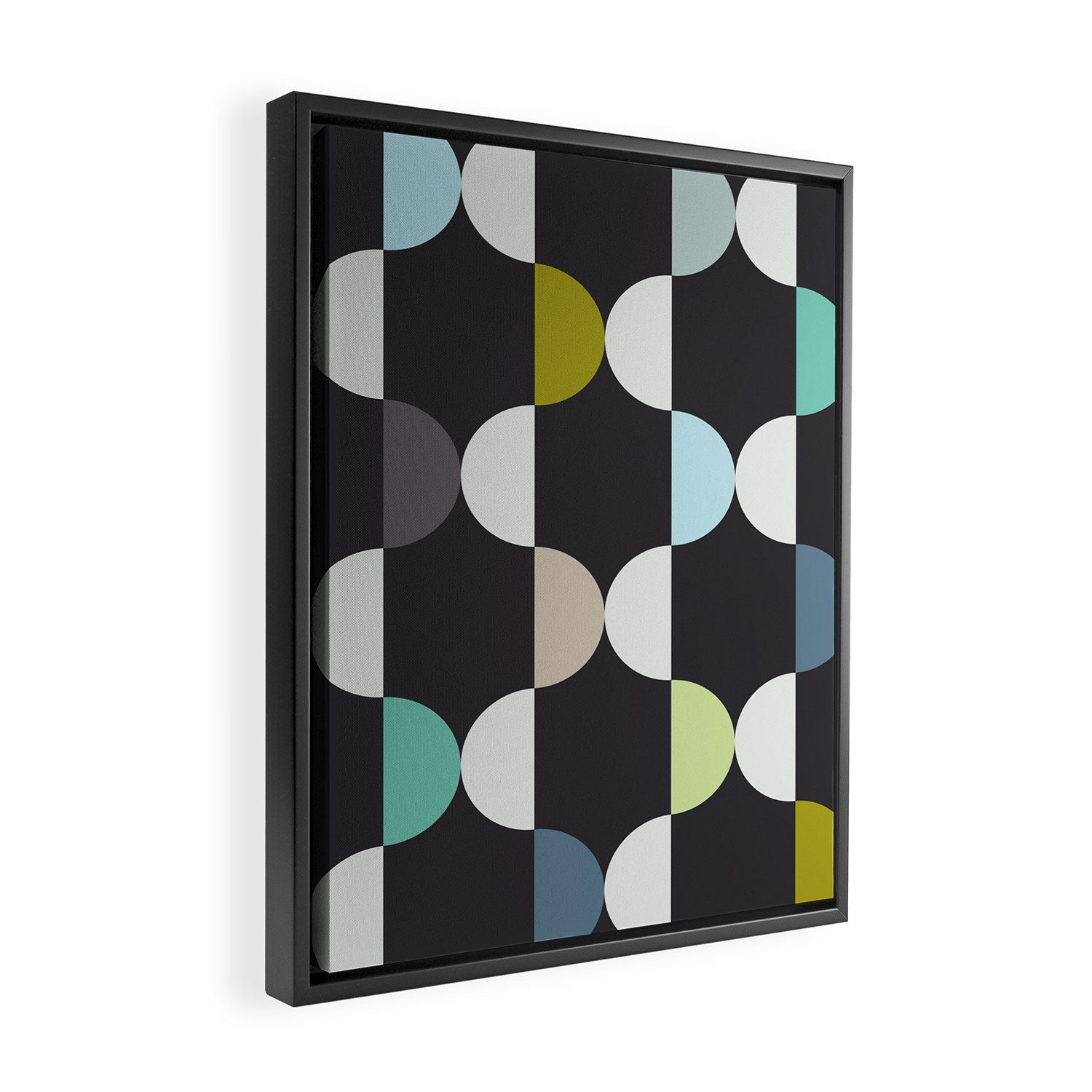 City life facade moonless night Framed Canvas Print Gallery Image 2