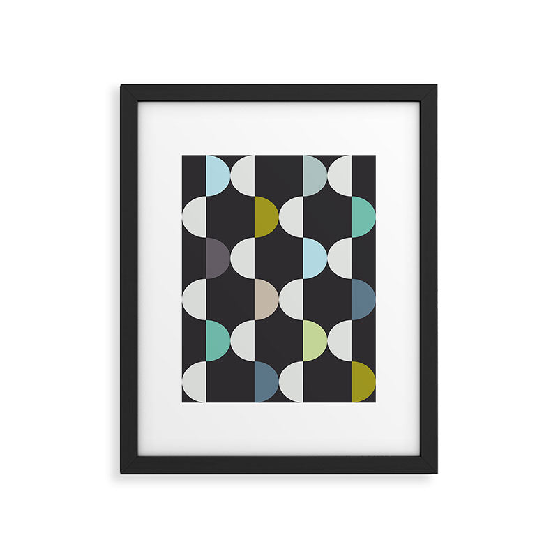 City life facade moonless night Framed Art Print Gallery Image 5
