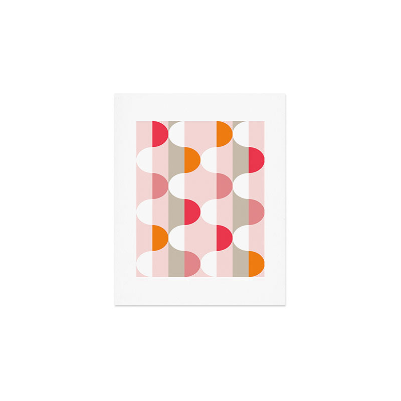 City life facade pearl pink Art Print Gallery Image 1