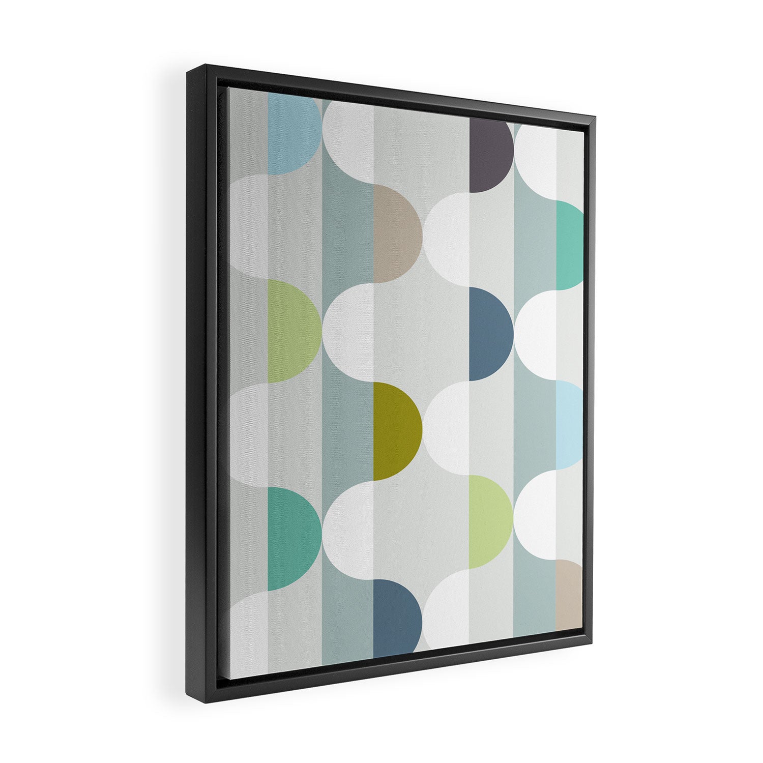 City life facade soft grey Framed Canvas Print Gallery Image 2