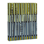 City life geometrics beams moonless night Canvas Print Gallery Image 8