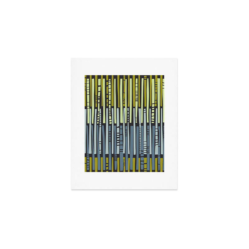 City life geometrics beams moonless night Art Print Gallery Image 1