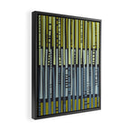 City life geometrics beams moonless night Framed Canvas Print Gallery Image 2