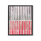 City life geometrics beams pearl pink Framed Canvas Print Gallery Image 8