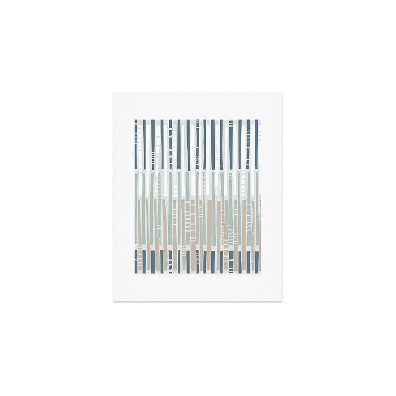 City life geometrics beams soft grey Art Print Gallery Image 1