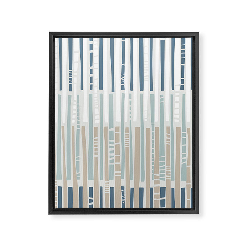 City life geometrics beams soft grey Framed Canvas Print Gallery Image 8