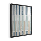 City life geometrics beams soft grey Framed Canvas Print Gallery Image 2