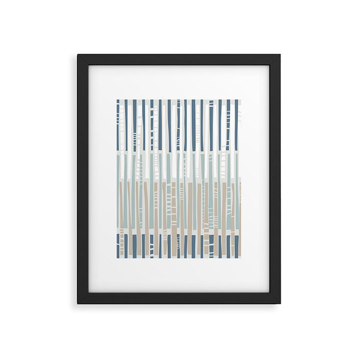 City life geometrics beams soft grey Framed Art Print Gallery Image 1