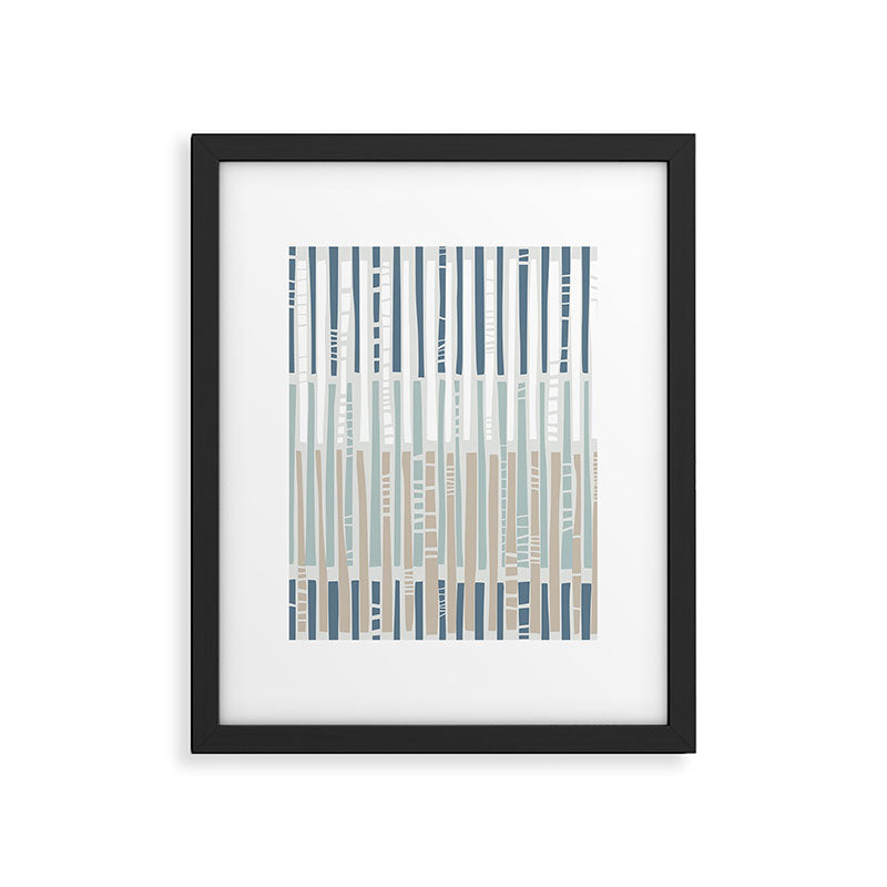 City life geometrics beams soft grey Framed Art Print Gallery Image 6