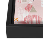 City life neighborhood pearl pink Framed Canvas Print Gallery Image 3