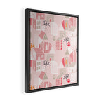 City life neighborhood pearl pink Framed Canvas Print Gallery Image 2