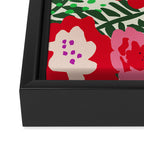 color matters: happy florals in pink light backround Framed Canvas Print Gallery Image 3
