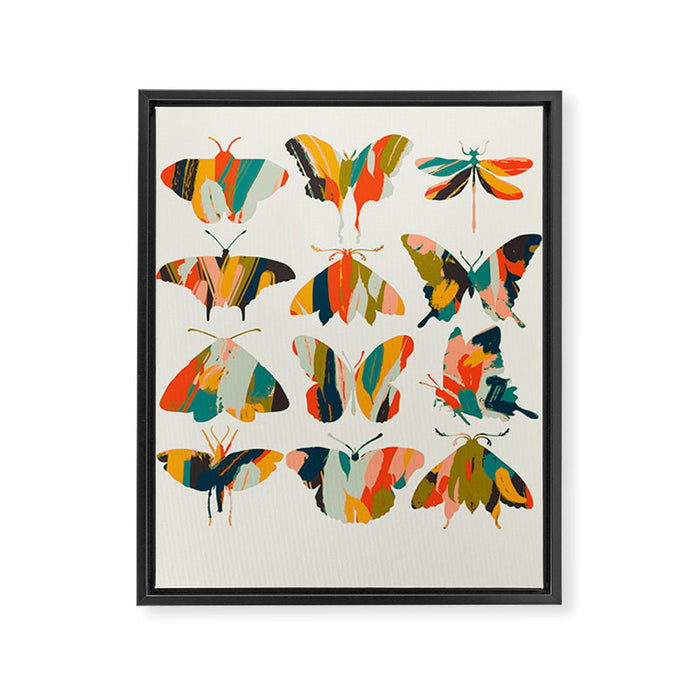 colorful butterflies Framed Canvas Print Gallery Image 1