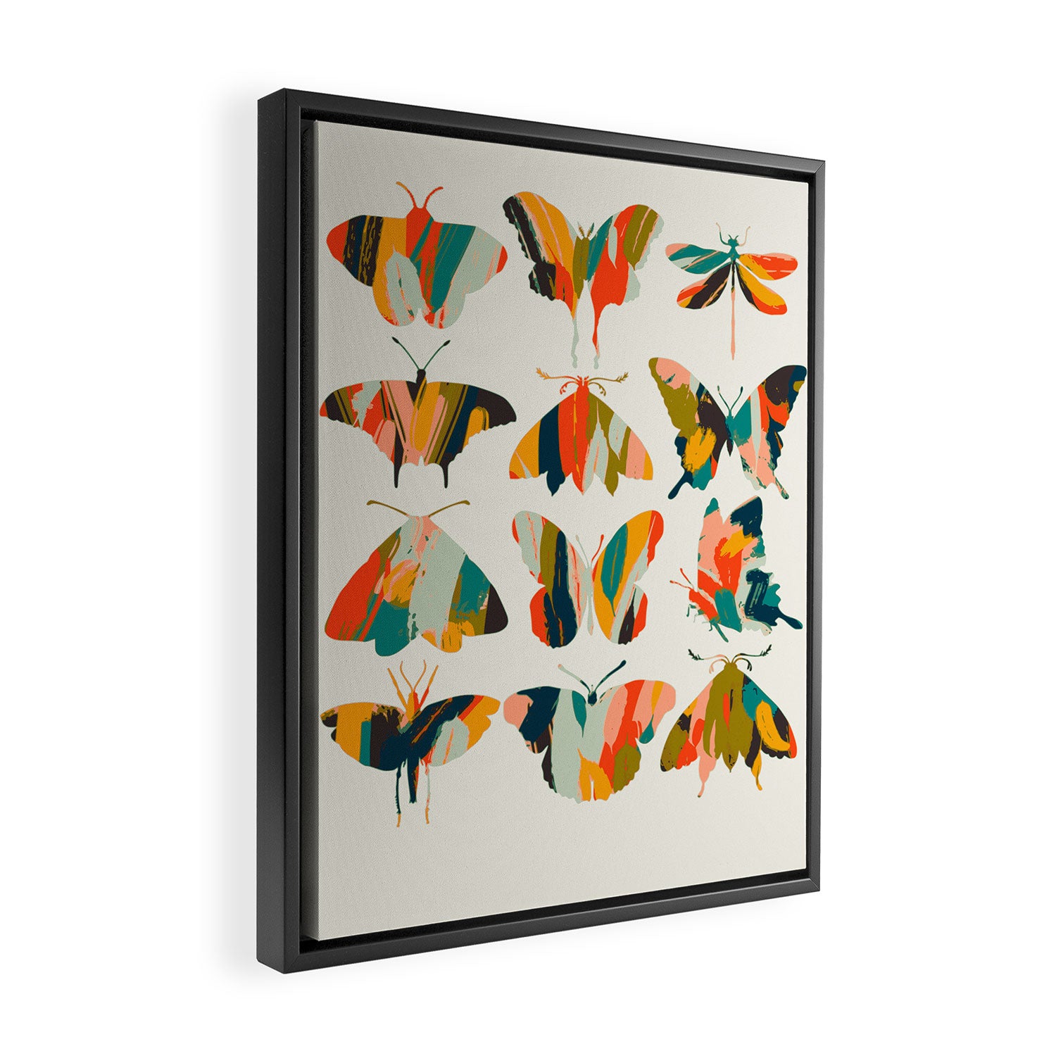 colorful butterflies Framed Canvas Print Gallery Image 2