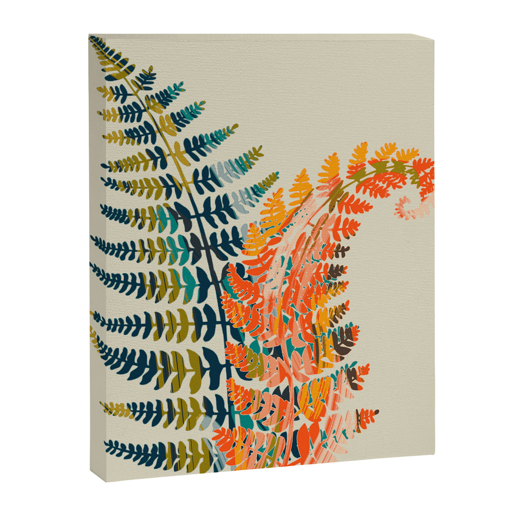colorful fern leaves Canvas Print Gallery Image 6