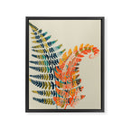 colorful fern leaves Framed Canvas Print Gallery Image 6