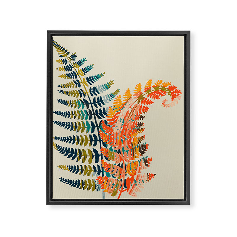 colorful fern leaves Framed Canvas Print Gallery Image 6