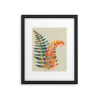 colorful fern leaves Framed Art Print Gallery Image 4