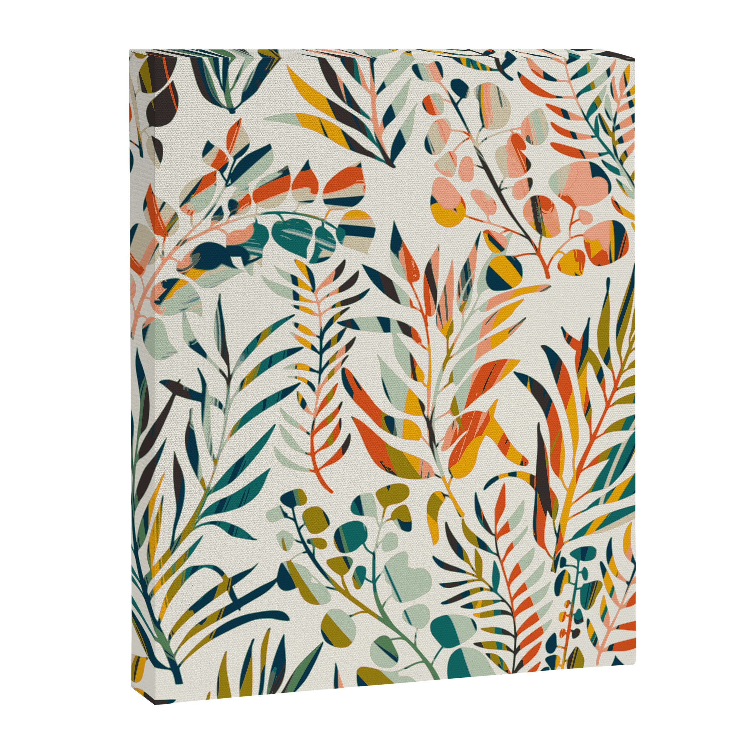 colorful leaves pattern Canvas Print Gallery Image 6