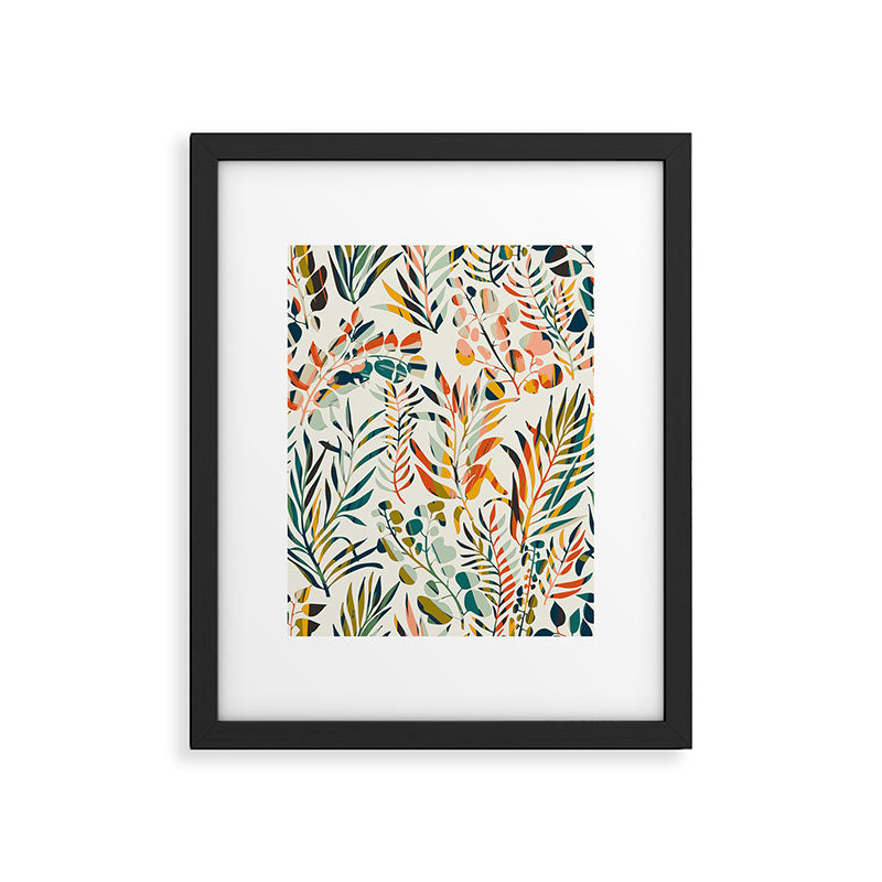 colorful leaves pattern Framed Art Print Gallery Image 5