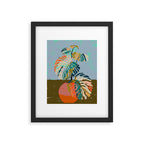 colorful monstera leaves Framed Art Print Gallery Image 5